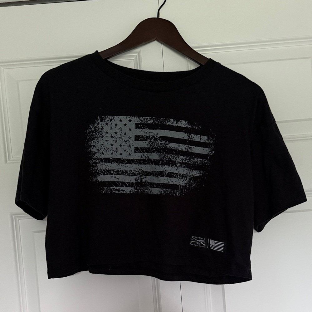 Grunt Style Black T-Shirt with White Graphic